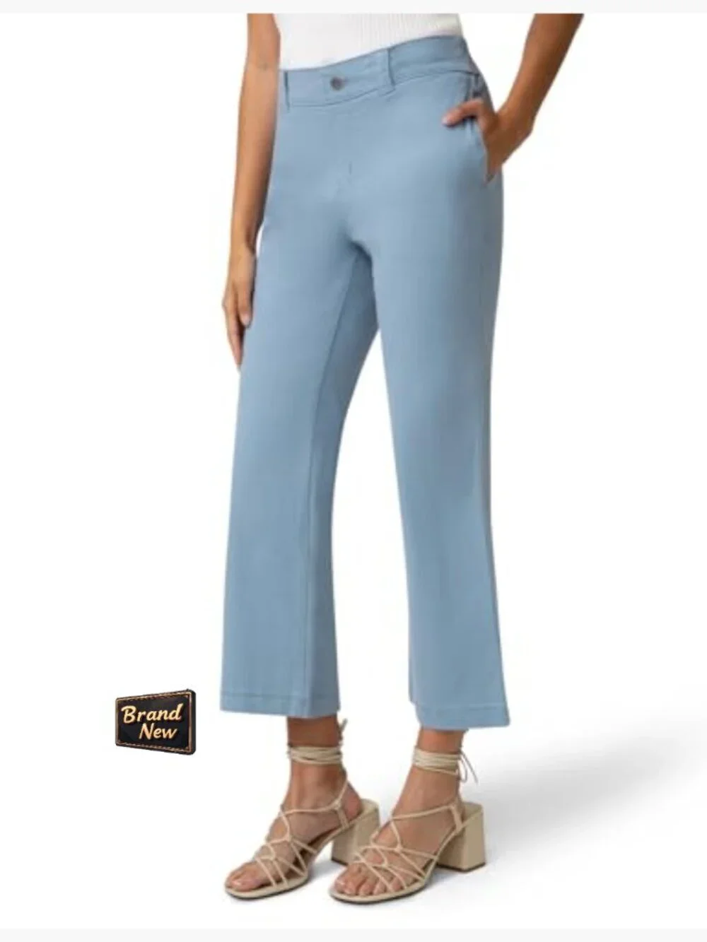 Ultra Stretch Chino Kick Flare Pants with Pockets